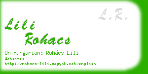 lili rohacs business card